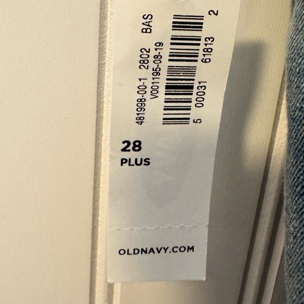 Old‎ Navy Plus Kicker Boot-Cut Light Wash NWT High Rise Size 28W - Picture 3 of 5